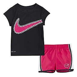 Nike® 2-Piece Icon Clash Tempo Short and Top Set in Pink/Black