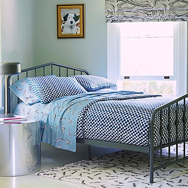 The Novogratz Petite Check 2-Piece Twin/Twin XL Comforter Set in Deep Indigo. View a larger version of this product image.