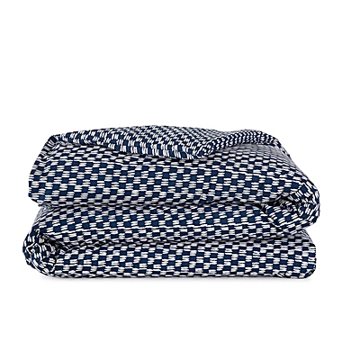 The Novogratz Petite Check 2-Piece Twin/Twin XL Comforter Set in Deep Indigo. View a larger version of this product image.