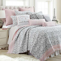 Levtex Home Margaux Reversible Quilt Set in Grey/Pink