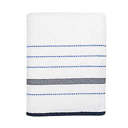 Simply Essentials™ Striped Bath Towel in White/Navy