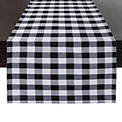 MyHome Buffalo Check 36-Inch Table Runner in Black/White