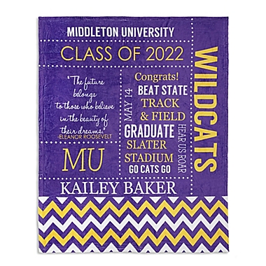 School Memories Graduation 50-Inch x 60-Inch Fleece Throw Blanket. View a larger version of this product image.