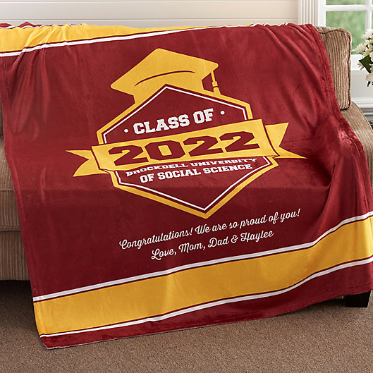 Alternate image 1 for Class Of...Graduation 50-Inch x 60-Inch Fleece Throw Blanket