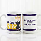 Alternate image 0 for Graduation Character 15 oz. Coffee Mug in White