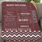 Alternate image 0 for School Memories 50-Inch x 60-Inch Personalized Graduation Sherpa Blanket