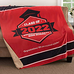 Class Of Personalized Graduation Sherpa Blanket