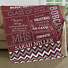Alternate image 1 for School Memories 50-Inch x 60-Inch Personalized Graduation Sherpa Blanket