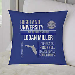 Graduation State Personalized Throw Pillow
