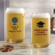 Choose Your Icon Personalized Graduation 16 oz. Beer Can Glass