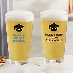 Choose Your Icon Personalized GRAD 16 oz. Pint Glass