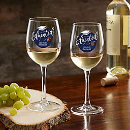 Graduation Personalized 12 oz. White Wine Glass