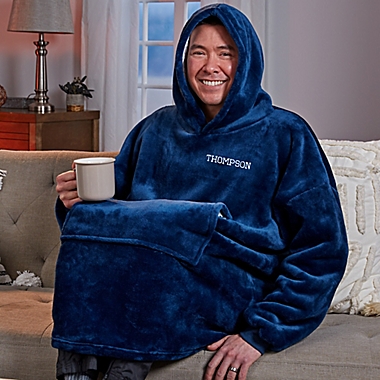 Classic Comfort Personalized Oversized Huggie Hoodie Blanket. View a larger version of this product image.