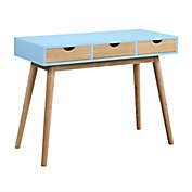 Olive and Opie&copy; Burton 3-Drawer Desk in Blue/Natural