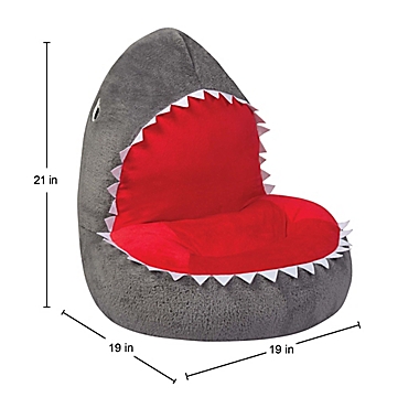 Trend Labs&reg; Plush Shark Character Chair in White. View a larger version of this product image.