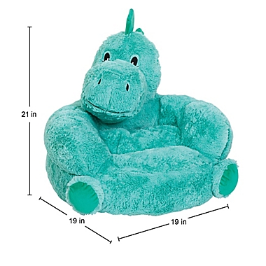 Trend Lab&reg; Plush Dinosaur Chair Dinosaur Chair in Teal. View a larger version of this product image.