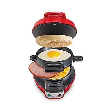 Hamilton Beach&reg; Breakfast Sandwich Maker in Red. View a larger version of this product image.
