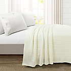 Alternate image 2 for Lush D&eacute;cor Cable Soft Knit Throw Blanket in Ivory