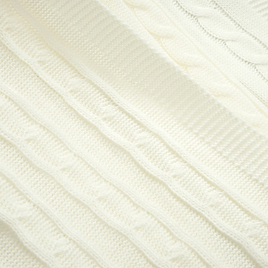 Lush D&eacute;cor Cable Soft Knit Throw Blanket in Ivory. View a larger version of this product image.