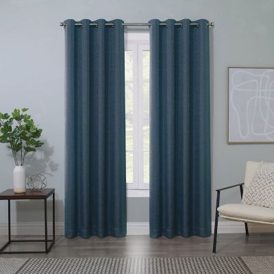 Quinn II 84-Inch Grommet 100% Blackout Window Curtain Panel in Navy (Single)