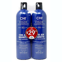CHI® Color Illuminate 25 fl. oz. Cool Ash Brunette Blue Shampoo & Conditioner Duo