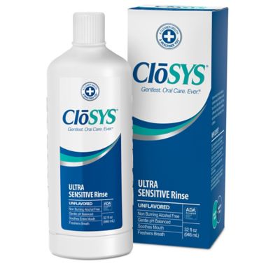 CloSYS&reg; 32 oz. Ultra-Sensitive Rinse Unflavored Mouthwash. View a larger version of this product image.