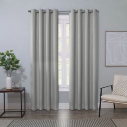 Quinn II 54-Inch Grommet 100% Blackout Window Curtain Panel in Charcoal (Single)