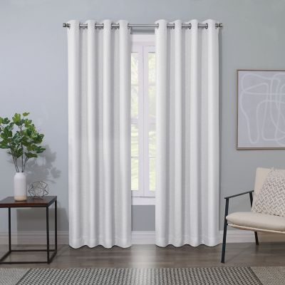 Quinn II 84-Inch Grommet 100% Blackout Window Curtain Panel in White (Single)