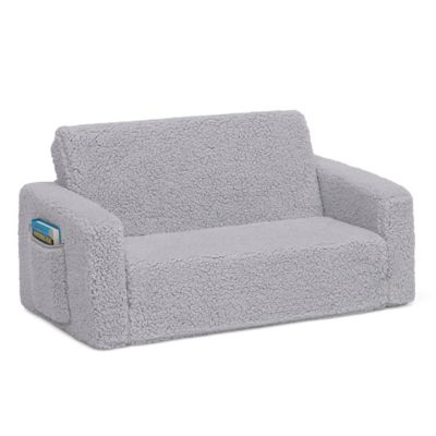Delta Children Cozee Flip-Out Convertible Sofa In Grey