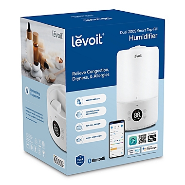 Levoit Dual 200S Smart Top-Fill Humidifier in White. View a larger version of this product image.
