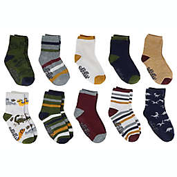 Capelli® New York Size 12-24M 10-Pack Dino Socks in Green