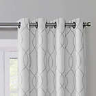 Alternate image 2 for Regal Home Collections Davinci 84-Inch Grommet Window Curtain Panel in White/Grey (Single)