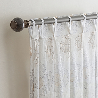 Waverly&reg; Velero Sheer 95-Inch Pinch Pleated Window Curtain Panel in White (Single). View a larger version of this product image.