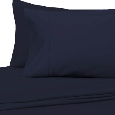 Everhome&trade; Egyptian Cotton 700-Thread-Count Twin XL Flat Sheet in Navy
