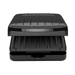 George Foreman® 2-Serving Indoor Grill and Panini Press in Black