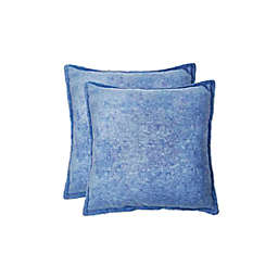 Simply Essential™ Heathered 18-Inch Square Throw Pillows in Blue (Set of 2)