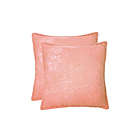 Alternate image 0 for Simply Essential&trade; Heathered 18-Inch Square Throw Pillows in Coral (Set of 2)