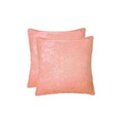 Simply Essential&trade; Heathered 18-Inch Square Throw Pillows in Coral (Set of 2)