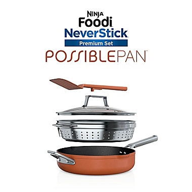Ninja&trade; Foodi&trade; NeverStick&reg; 4 qt. PossiblePan&trade; in Smoked Paprika. View a larger version of this product image.