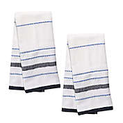 Simply Essential&trade; Striped 2-Piece Hand Towel Set in Navy/White