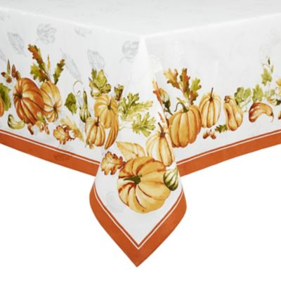 Harvest Pumpkin Border Tablecloth