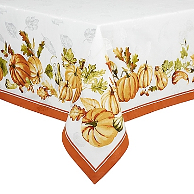 Harvest Pumpkin Border 60-Inch x 144-Inch Tablecloth. View a larger version of this product image.