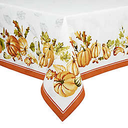 Harvest Pumpkin Border 52-Inch Square Tablecloth