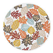 Harvest Leaf Braided Placemat with Metallic Thread