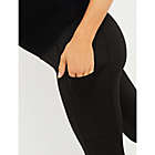 Alternate image 2 for Motherhood Maternity&reg; Medium Secret Fit Belly Performance Maternity Leggings in Black