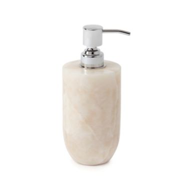 The Threadery&trade; Gate Marble Lotion/Soap Dispenser in Cream. View a larger version of this product image.