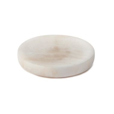 The Threadery&trade; Gate Marble Soap Dish in Cream. View a larger version of this product image.
