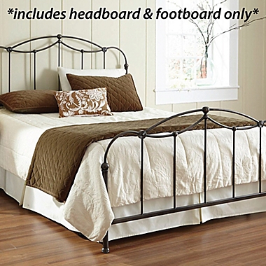 eLuxurySupply&trade; Affinity Queen Headboard and Footboard Set in Black/Taupe. View a larger version of this product image.