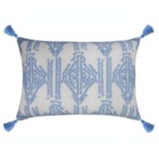 Everhome&trade; Embroidered Tassel Oblong Throw Pillow