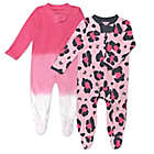 Alternate image 0 for The Honest Company&reg; Newborn 2-Pack Leopard Organic Cotton Sleep &amp; Plays in Pink